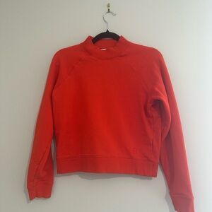 Tory Burch Cropped Sweatshirt Orange Logo XS/S Preppy